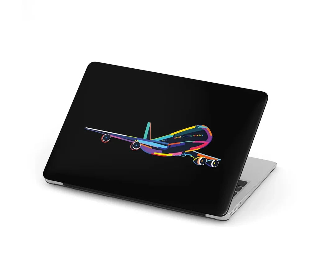 Multicolor Airplane aviation themed MacBook case for MacBook.