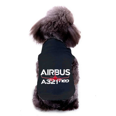 Pet vest with Amazing Airbus A321neo Dog Pet aviation design, quilted insulated panel.