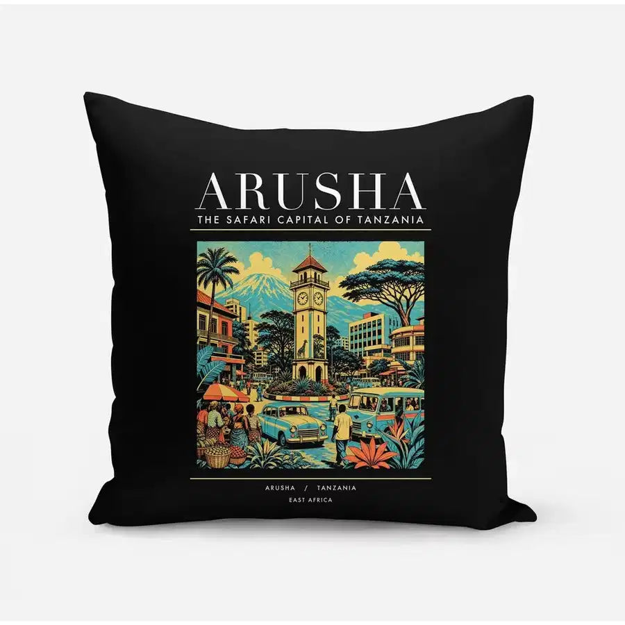 ARUSHA - Poster - Pillow - Black
