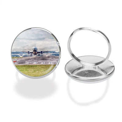 Departing Boeing 737 aviation ring in stainless steel.