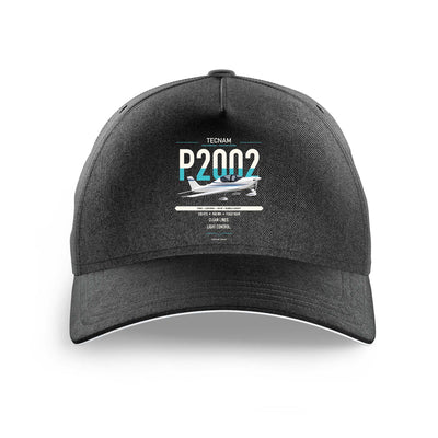 Tecnam P2002 Sierra MkII design on black printed hat