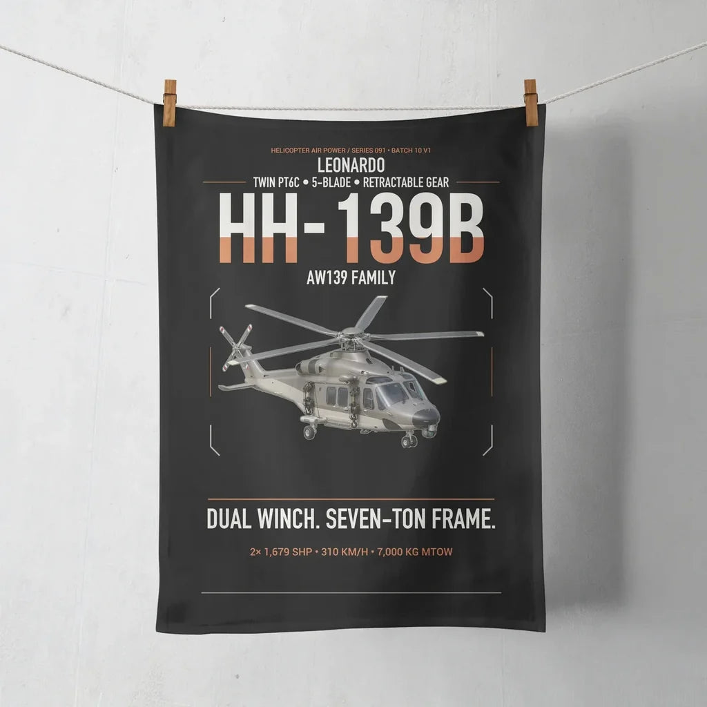 Leonardo HH-139B design on black towel