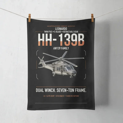 Leonardo HH-139B design on black towel