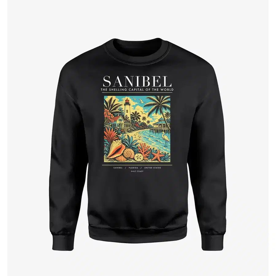 SANIBEL - Poster - Sweatshirt - Black