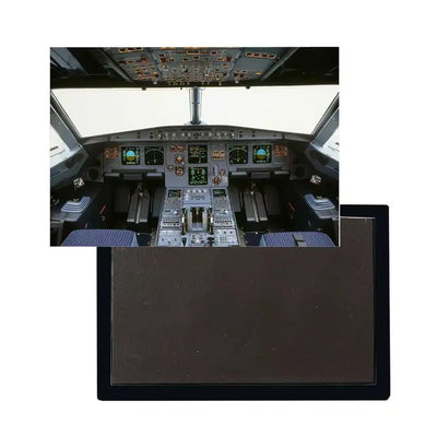 Airbus A320 Cockpit (Wide) aviation design magnet in strong neodymium core.