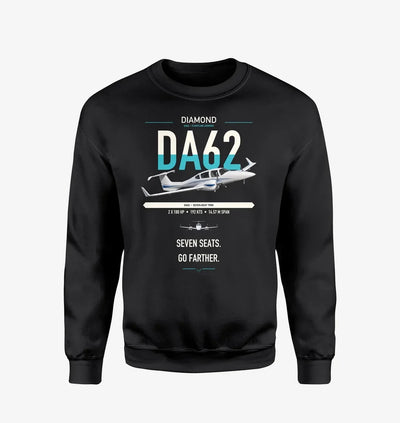 Diamond DA62 design on black sweatshirt