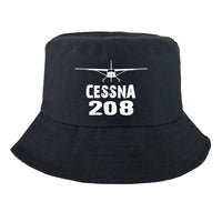 Thumbnail for Cessna 208 & Plane Summer aviation embroidery on breathable cotton summer hat.