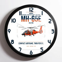 Thumbnail for Airbus MH-65E Dolphin design on white framed wall clock