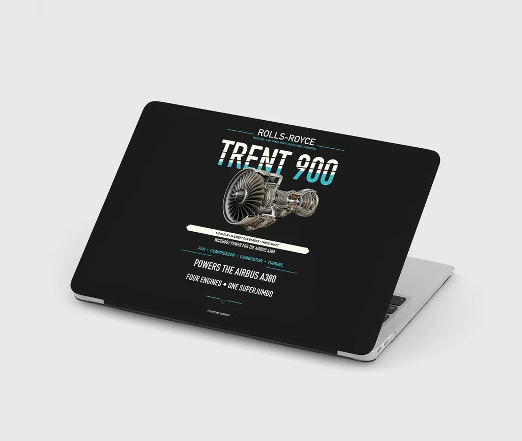 TRENT 900 design on black MacBook case
