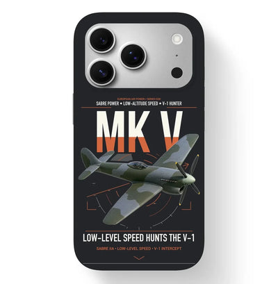Hawker Tempest Mk V design on black magsafe iphone case, for iPhone 17 Pro