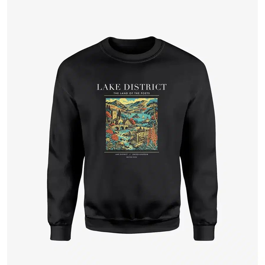 LAKE DISTRICT - Poster - Sweatshirt - Black