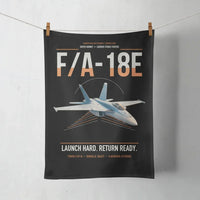 Thumbnail for F-A-18E Super Hornet design on black towel