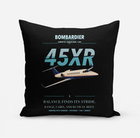 Thumbnail for Bombardier Learjet 45XR design on black pillow