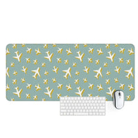 Thumbnail for Mixed Size Airplanes aviation design on premium leather or neoprene desk mat.