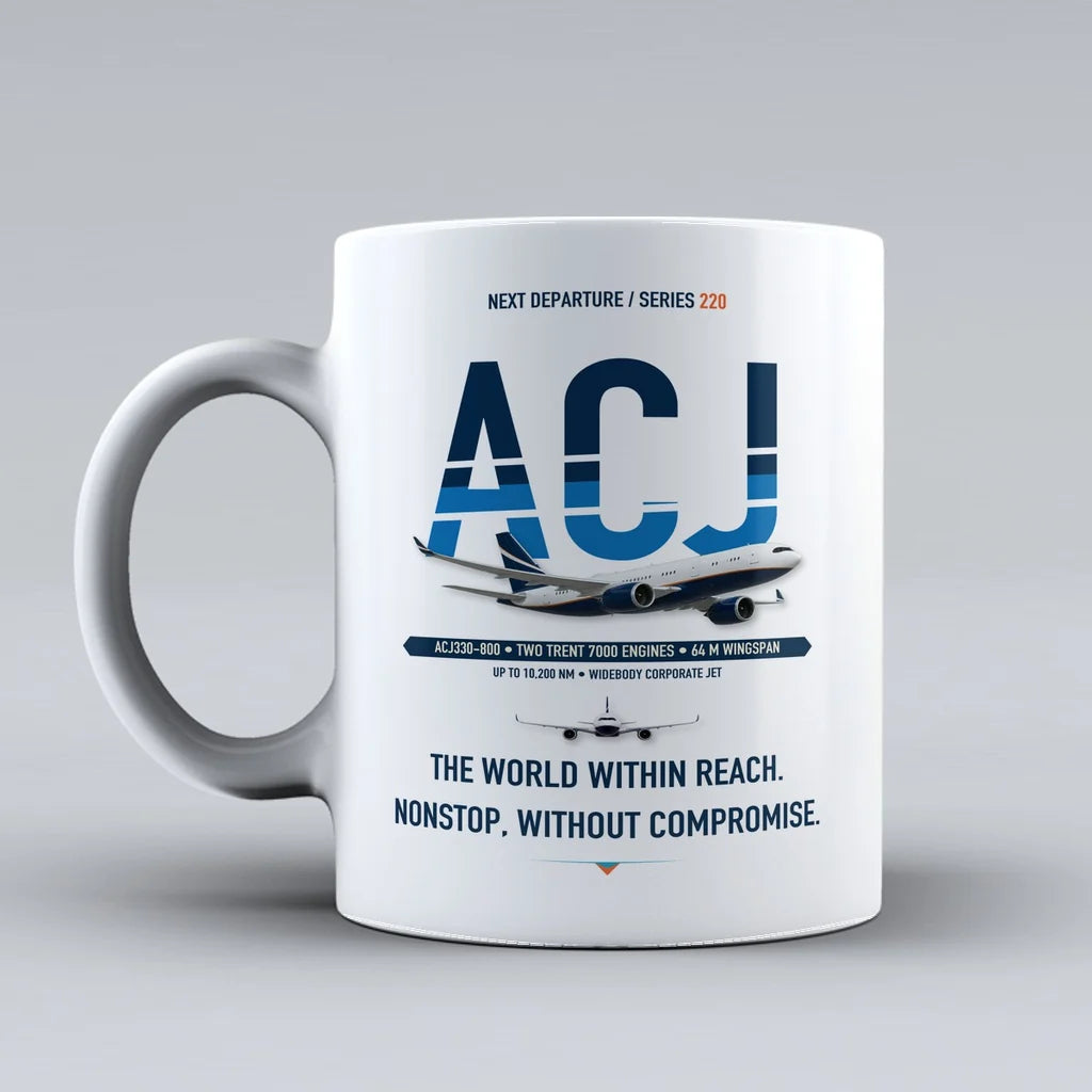 ACJ330neo Mug design on white airbus