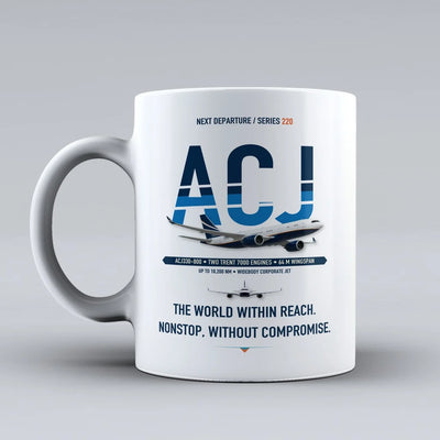 ACJ330neo Mug design on white airbus