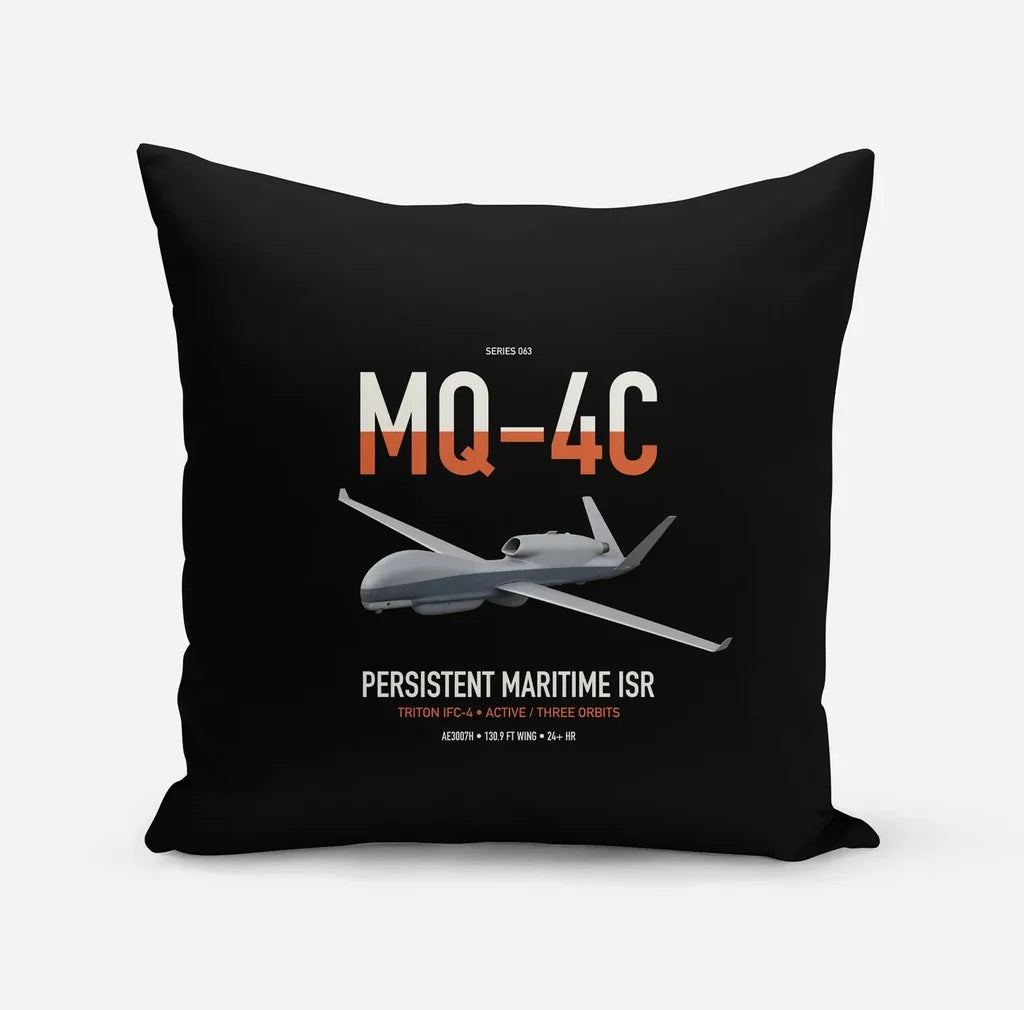 MQ-4C Triton IFC-4 design on black pillow