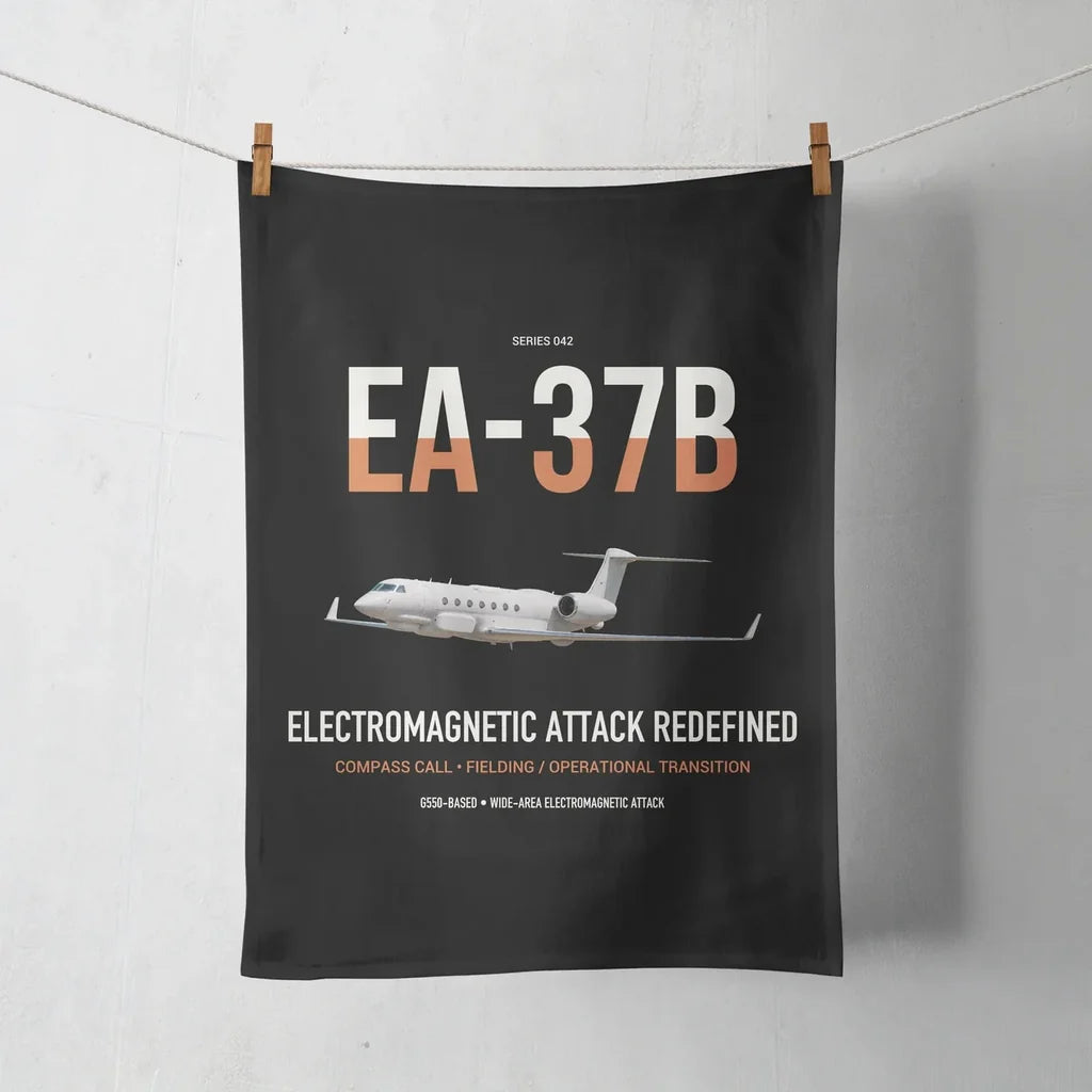 EA-37B Compass Call design on black towel