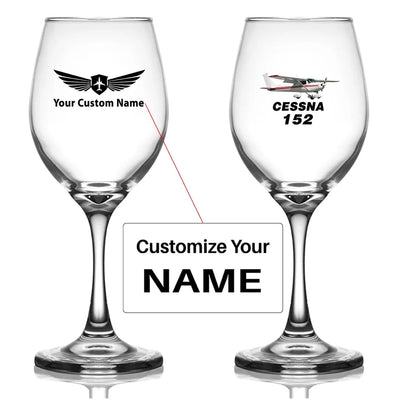 Customisable Cessna Wine Glass