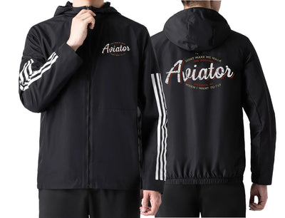 Aviator - Dont Make Me Walk Sport Style aviation design printed on lightweight windproof shell windbreaker.