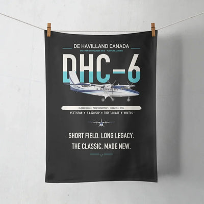 DHC-6 Twin Otter Classic 300-G design on black towel