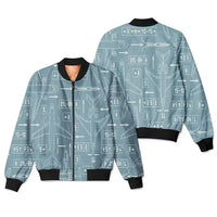 Thumbnail for Jet Planes & Airport Signs aviation design printed on padded shell with full sublimation print 3D bomber jacket.
