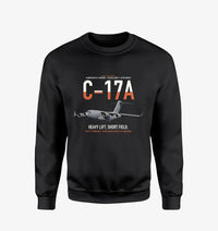 Thumbnail for C-17A Globemaster III design on black sweatshirt