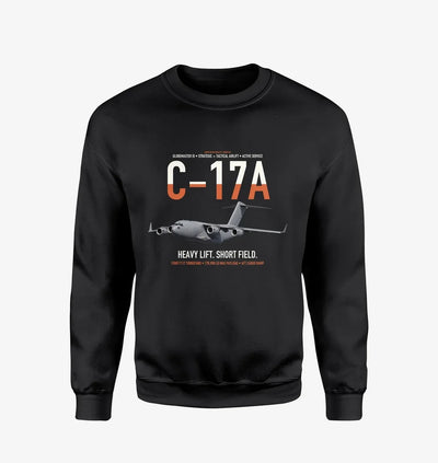 C-17A Globemaster III design on black sweatshirt