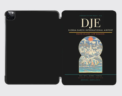Djerba-Zarzis International Airport (DJE) design on black ipad tablet case