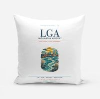 Thumbnail for New York LaGuardia Airport (LGA) design on white pillow