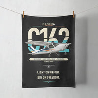 Thumbnail for Cessna 162 Skycatcher design on black towel