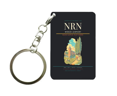 Weeze Airport (NRN) design on black key chain
