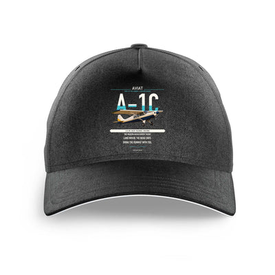 Aviat Husky A-1C-180 design on black printed hat