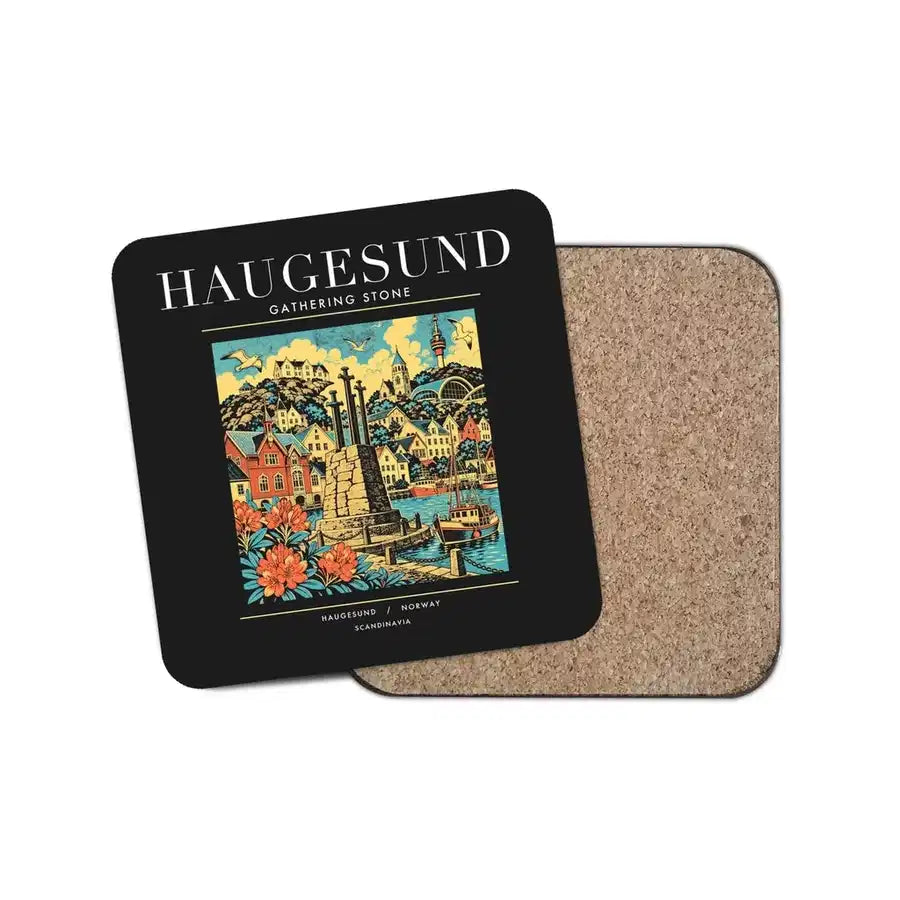 HAUGESUND - Poster - Coaster - Black