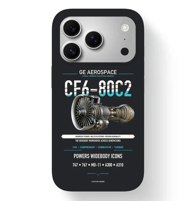 CF6-80C2 Case design on black iphone case