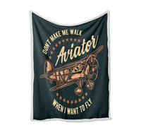 Thumbnail for Don't Make me Walk When I want To Fly Bed Blankets & aviation print on soft fleece blanket.