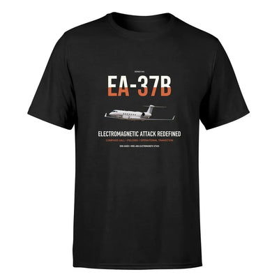 EA-37B Compass Call design on black double-side t-shirt, single-side print