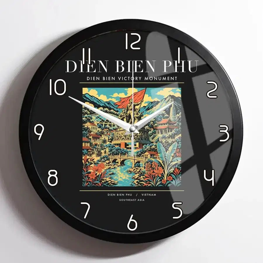 DIEN BIEN PHU - Poster - Wall Clock Framed - Black