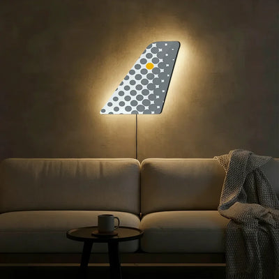 Vueling Airlines aviation design on durable metal with LED aircraft tail wall art.