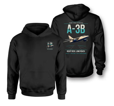 A-3B Skywarrior design on black double-side hoodie