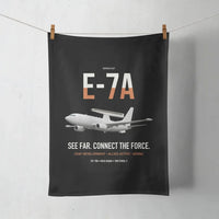 Thumbnail for E-7A Wedgetail design on black towel