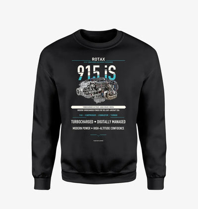 915 iS design on black sweatshirt
