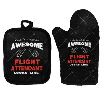 Flight Attendant Kitchen Glove & Holder aviation design on durable fabric with insulated lining kitchen glove holder.