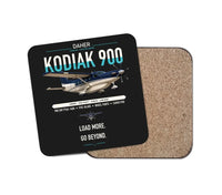Thumbnail for Daher Kodiak 900 design on black 1 piece coaster