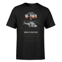 Thumbnail for PZL-Świdnik W-3WA Sokół design on black t-shirt, single-side print