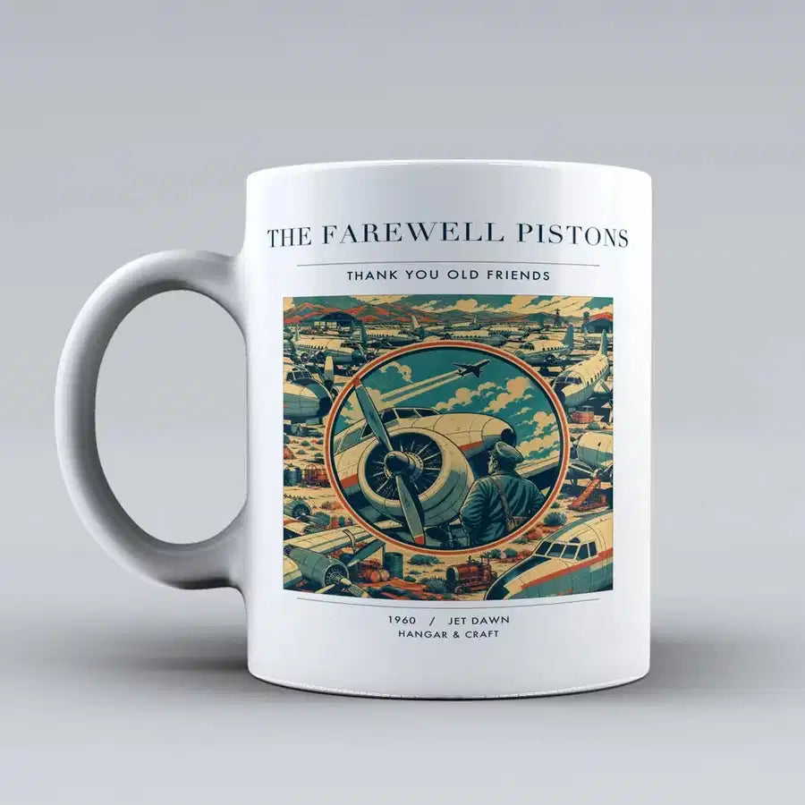 VINTAGE G4131 - The Farewell Pistons - Ceramic Mug design on white