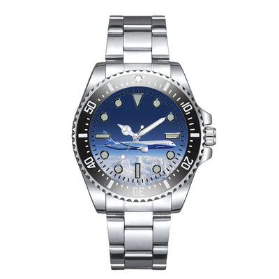 Boeing 787 Dreamliner Luxury Aviators aviation-themed aviator watch, polished premium stainless steel.