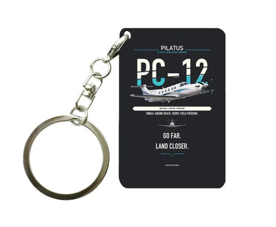 PC-12 PRO Key Chain design on black key chain