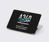 Thumbnail for Airbus A340-200 design on black MacBook case