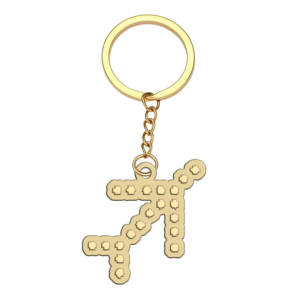 Indigo Airlines aviation hollow key chain in polished alloy.